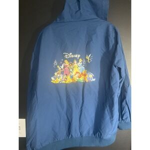 Disney Bradford Exchange Blue Windbreaker Jacket Hoodie Women's Size XL Zip up